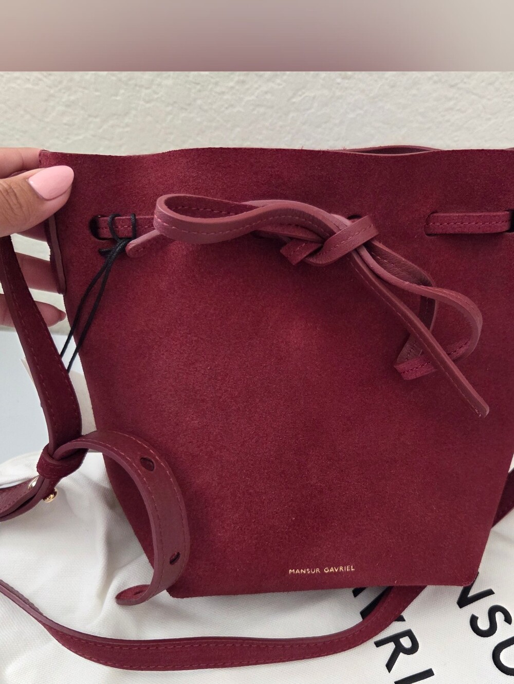 Mansur Gavriel Mini Mini Bucket Bag In Color Rococo - Picture 3 of 10